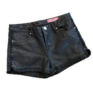 Blank NYC Faux Leather Braided Shorts